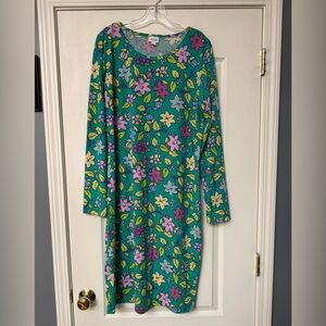 Lularoe Floral Long Sleeve Dress - Multicolor